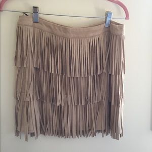 Fringe mini skirt